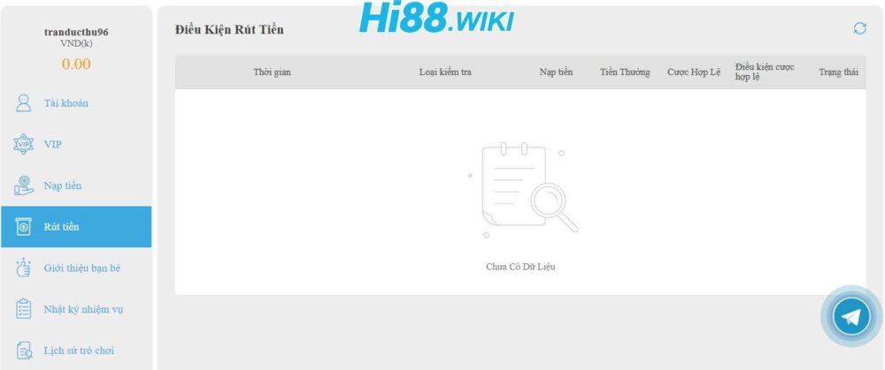 Hướng dẫn cách rút tiền tại Hi88